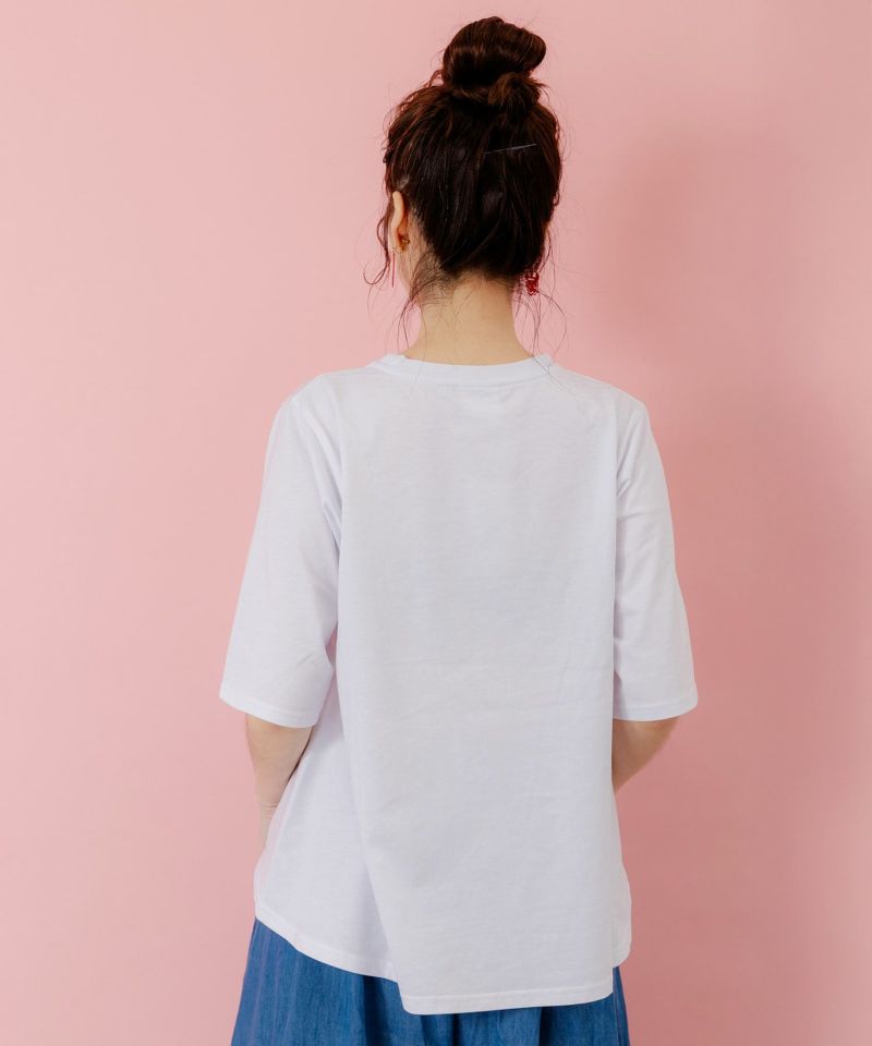 アニマルリンゴ柄Tシャツ-4