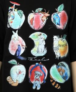 アニマルリンゴ柄Tシャツ-13