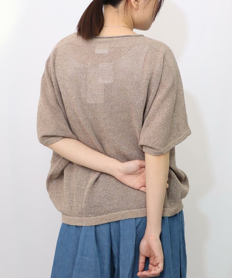 麻混KNITネコ柄プルオーバー-13