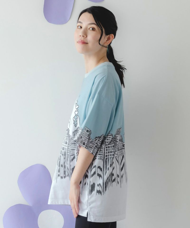うさクマヒーローごっこ柄Tシャツ-4