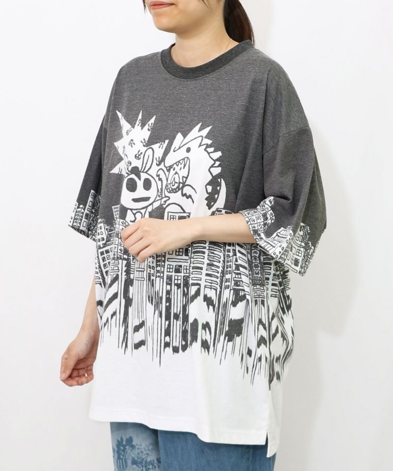 うさクマヒーローごっこ柄Tシャツ-9