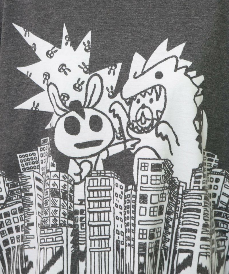 うさクマヒーローごっこ柄Tシャツ-11