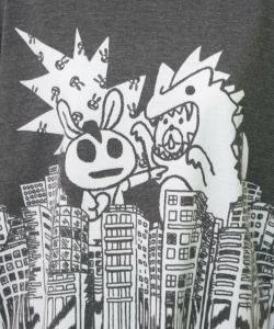 うさクマヒーローごっこ柄Tシャツ-11