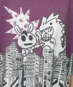 うさクマヒーローごっこ柄Tシャツ-19