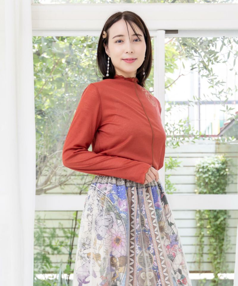 花束箔プリント 配色メローシアーロンT-3