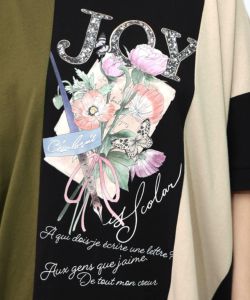 花束プリントバイカラープルオーバー-11