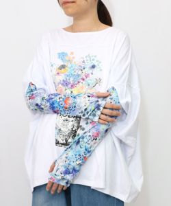 152765：スカラーソーダ柄 接触冷感アームカバー付きプル