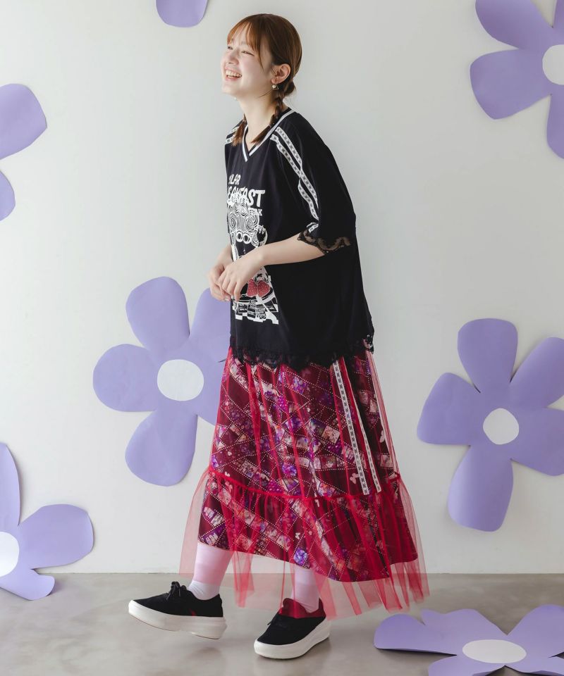 3柄展開チュール重ねスカート-4