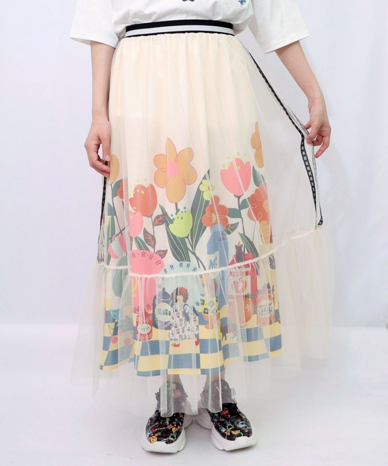 ScoLar 152754：3柄展開チュール重ねスカート 152754：3柄展開チュール重ねスカートの通販-ScoLar