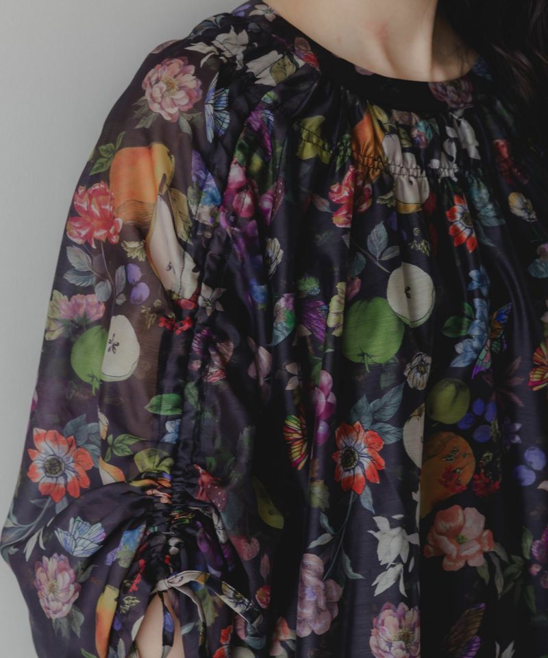 ミックスフルーツ柄シアーチェックチュニック-18