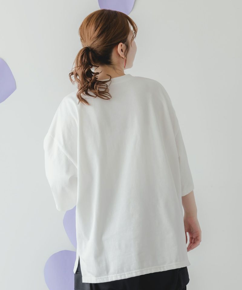 おばけウサギのひび割れ箔プリント 接触冷感Tシャツ-5