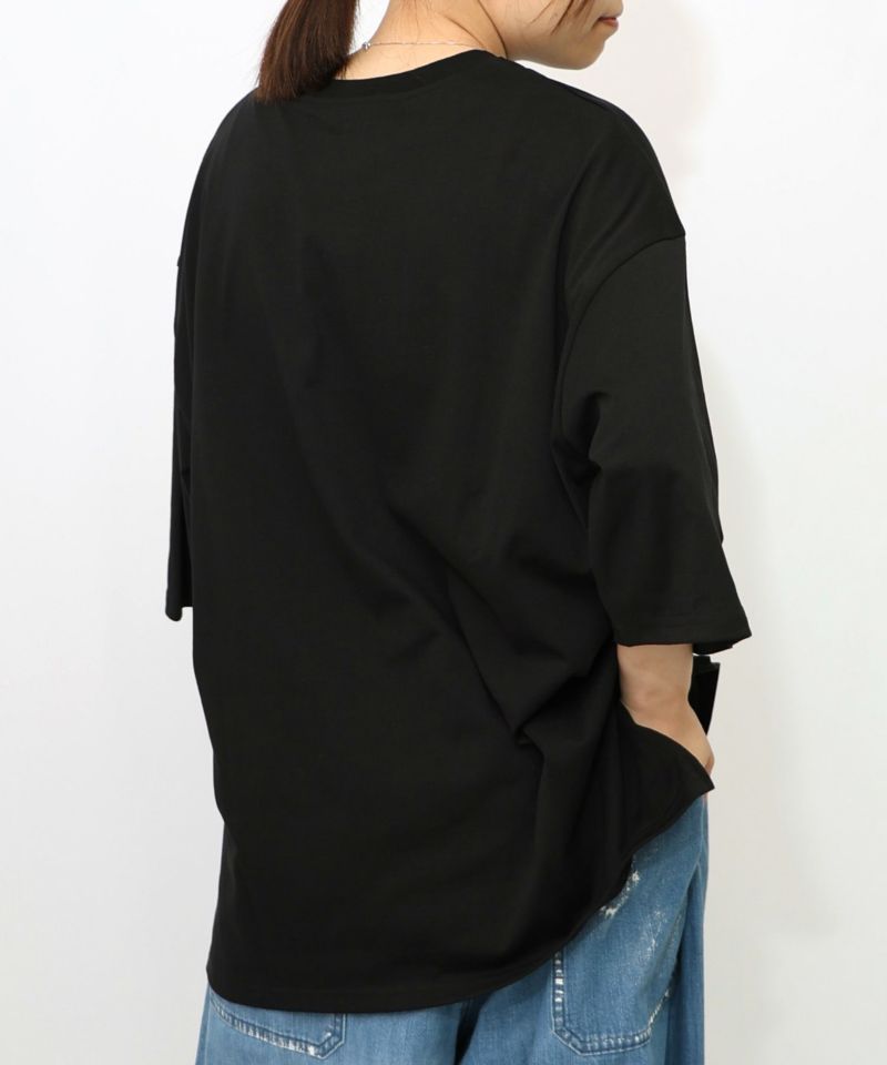 おばけウサギのひび割れ箔プリント 接触冷感Tシャツ-14