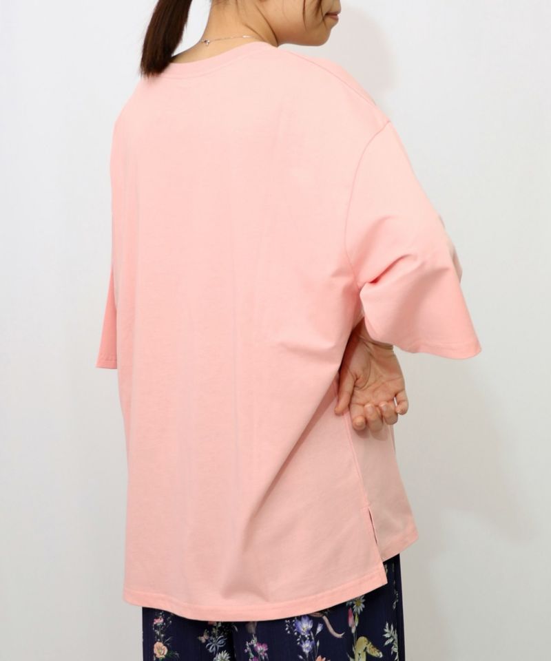 おばけウサギのひび割れ箔プリント 接触冷感Tシャツ-18