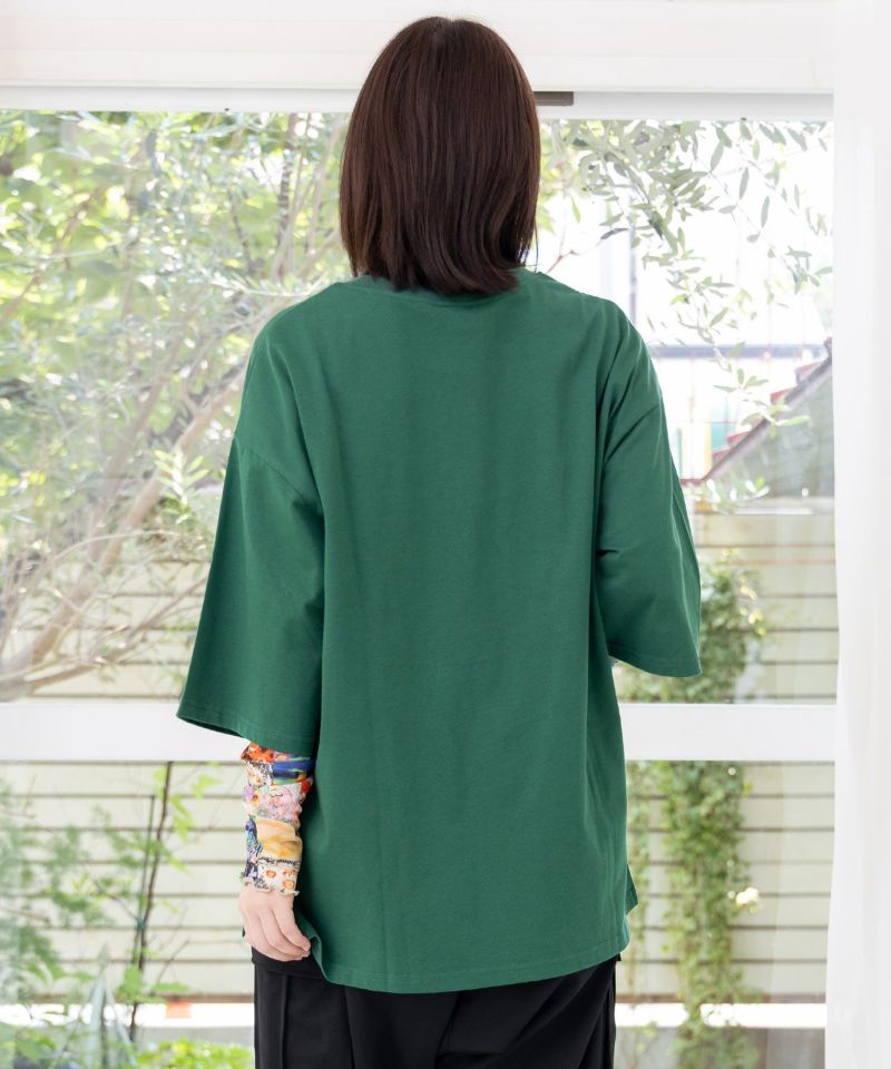 おばけウサギのひび割れ箔プリント 接触冷感Tシャツ-28