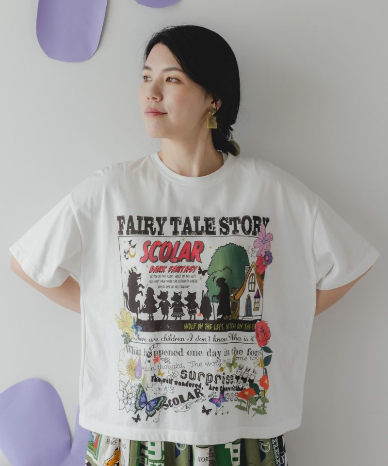 ダークメルヘン柄 接触冷感Tシャツ-1