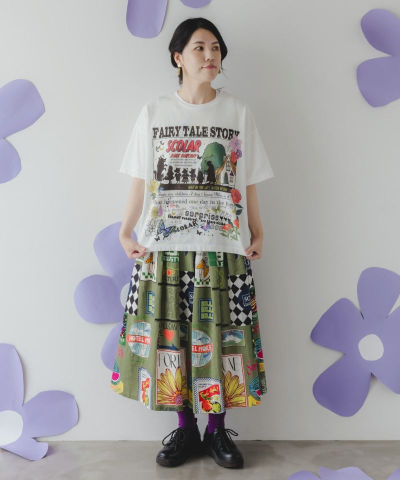 ダークメルヘン柄 接触冷感Tシャツ-2