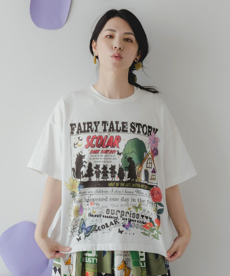 ダークメルヘン柄 接触冷感Tシャツ-3