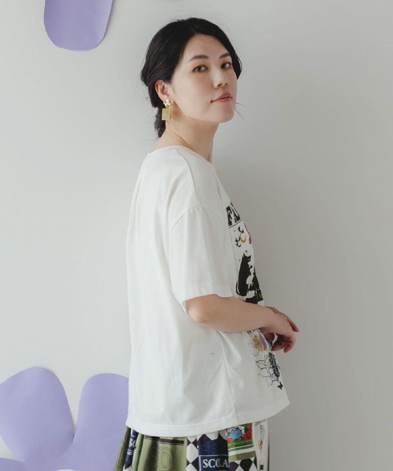 ダークメルヘン柄 接触冷感Tシャツ-4
