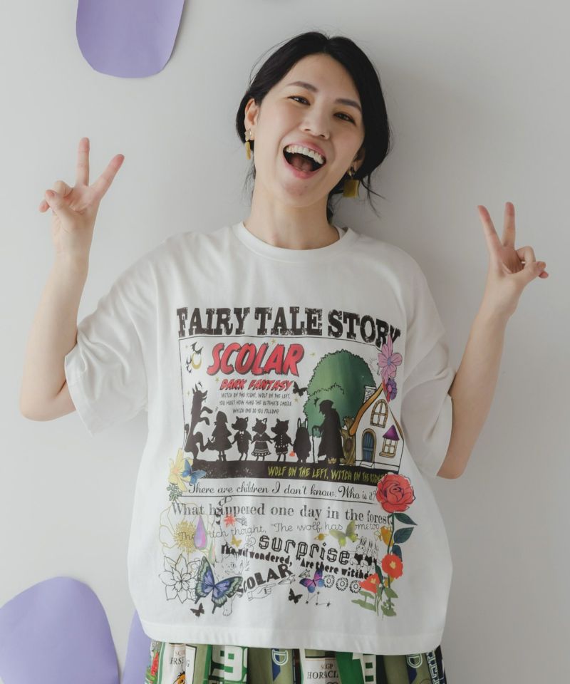 ダークメルヘン柄 接触冷感Tシャツ-6