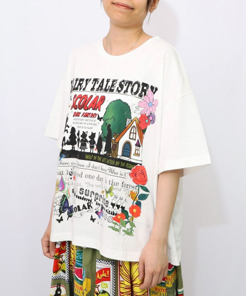 ダークメルヘン柄 接触冷感Tシャツ-9