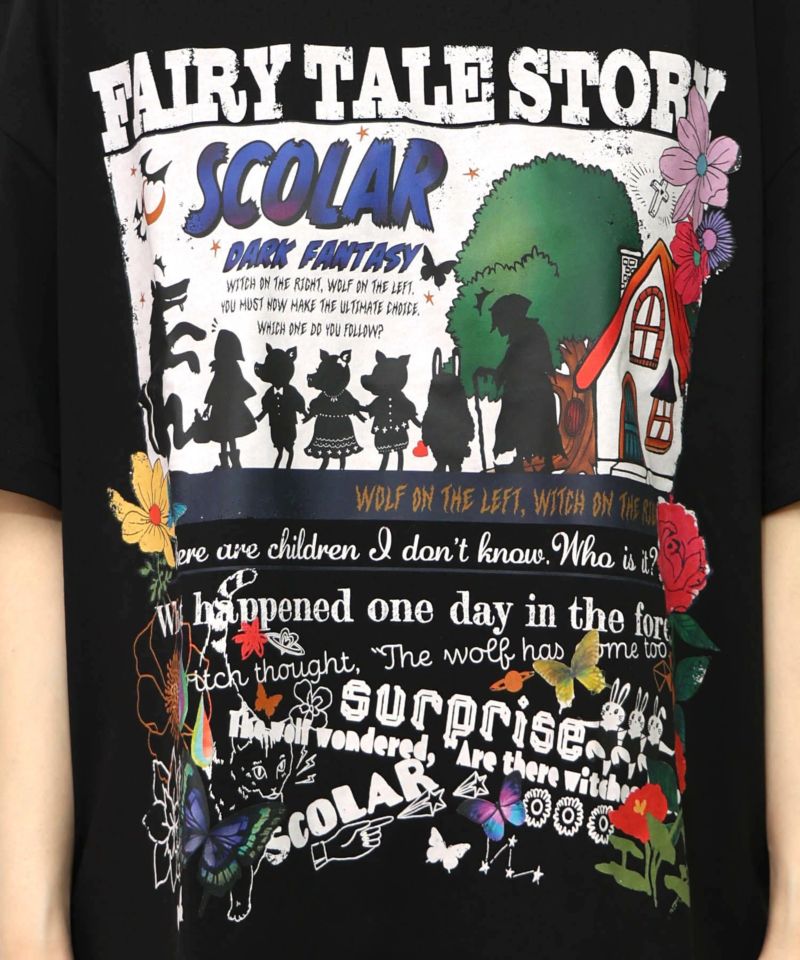 ダークメルヘン柄 接触冷感Tシャツ-15