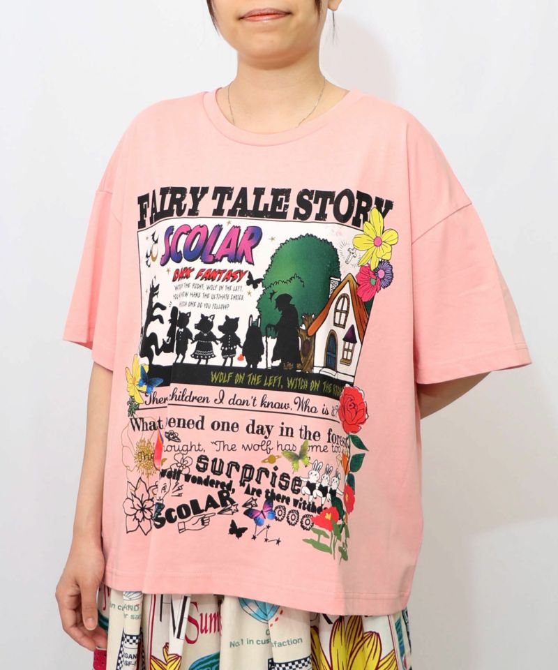 ダークメルヘン柄 接触冷感Tシャツ-16