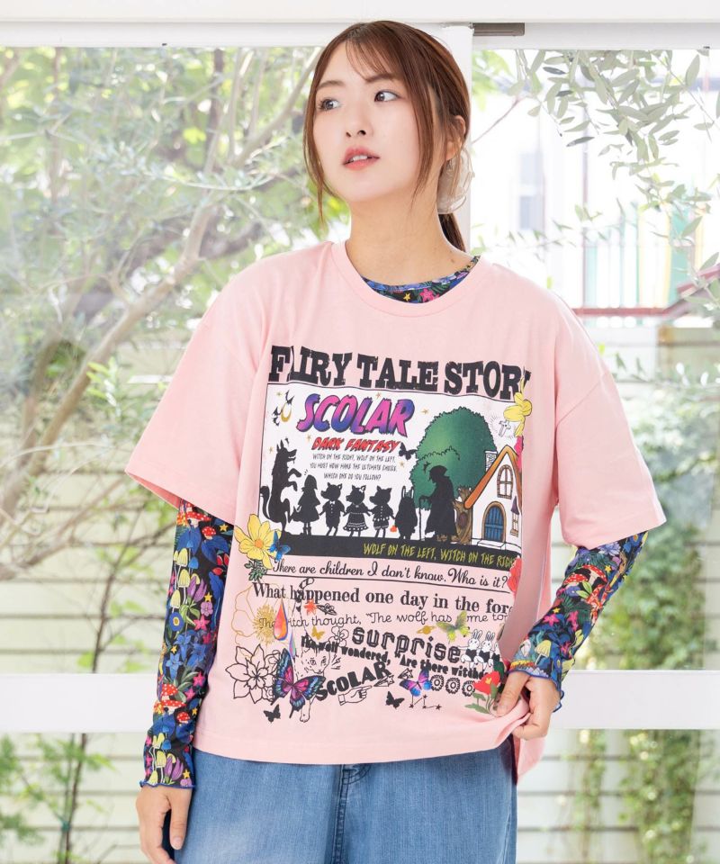 ダークメルヘン柄 接触冷感Tシャツ-20