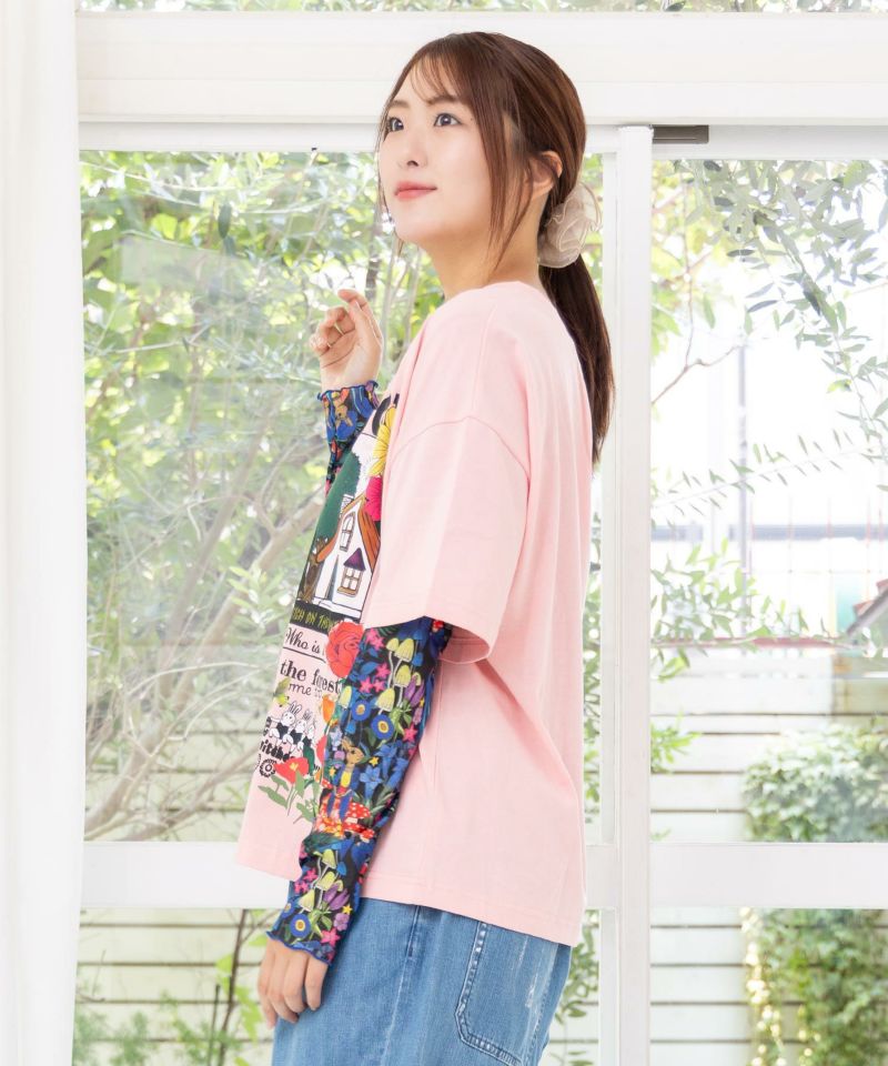 ダークメルヘン柄 接触冷感Tシャツ-23