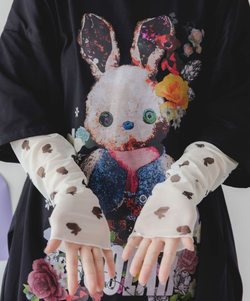 ウサぬい柄レイヤード風 接触冷感チュニック-8