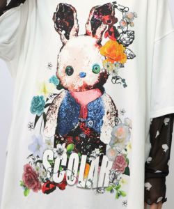 ウサぬい柄レイヤード風 接触冷感チュニック-14