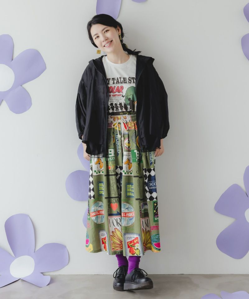 チュール重ねスカ子刺繍シアーブルゾン-2