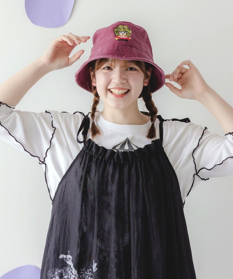 ダルマ子ちゃん刺繍ハット-2