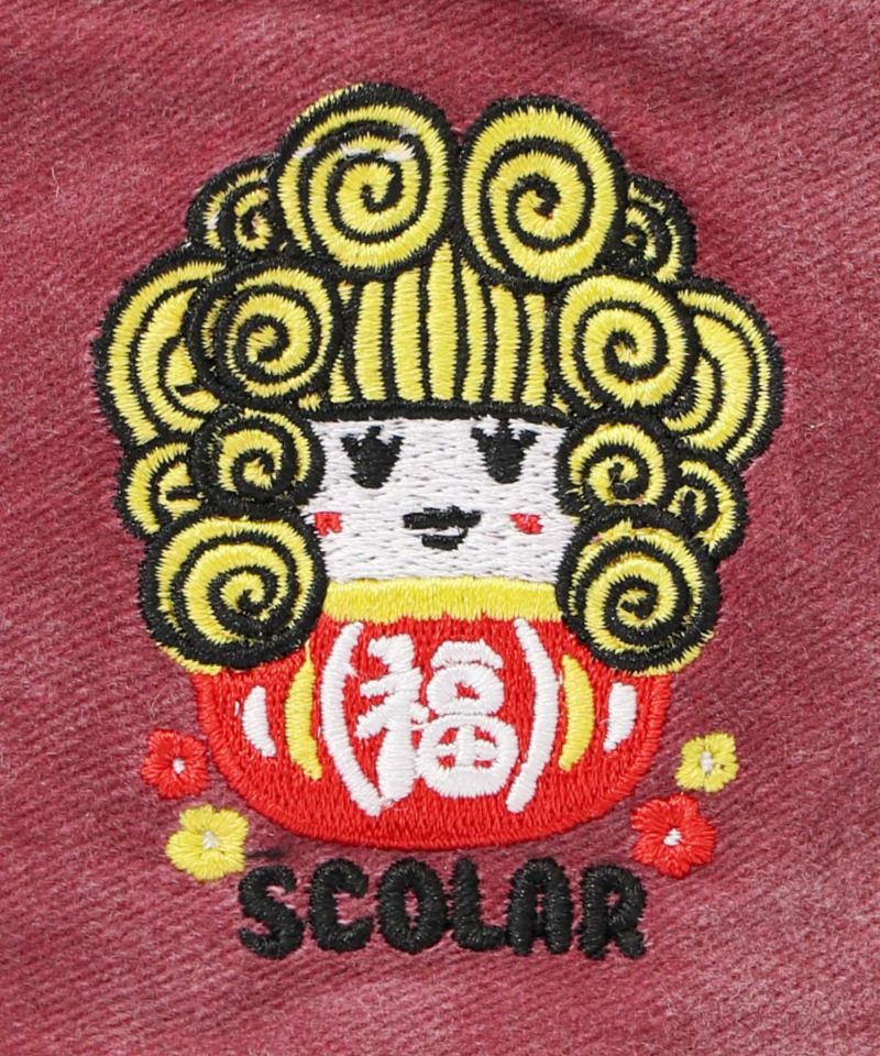 ダルマ子ちゃん刺繍ハット-6