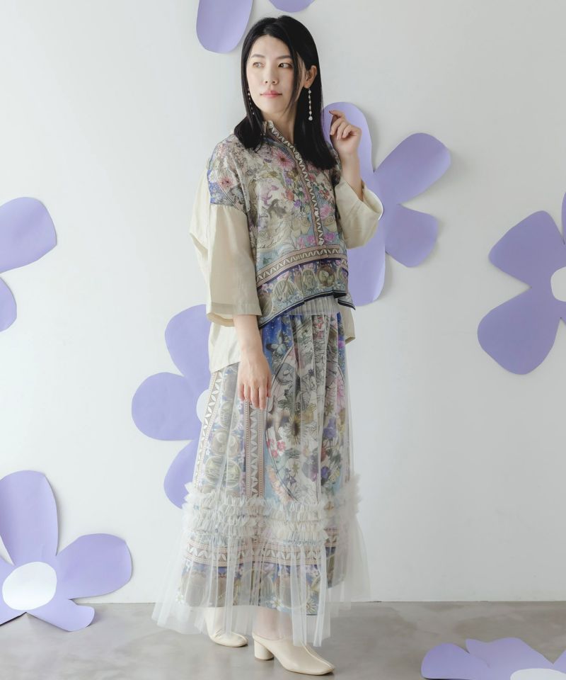 星座柄切替シアーシャツ-2