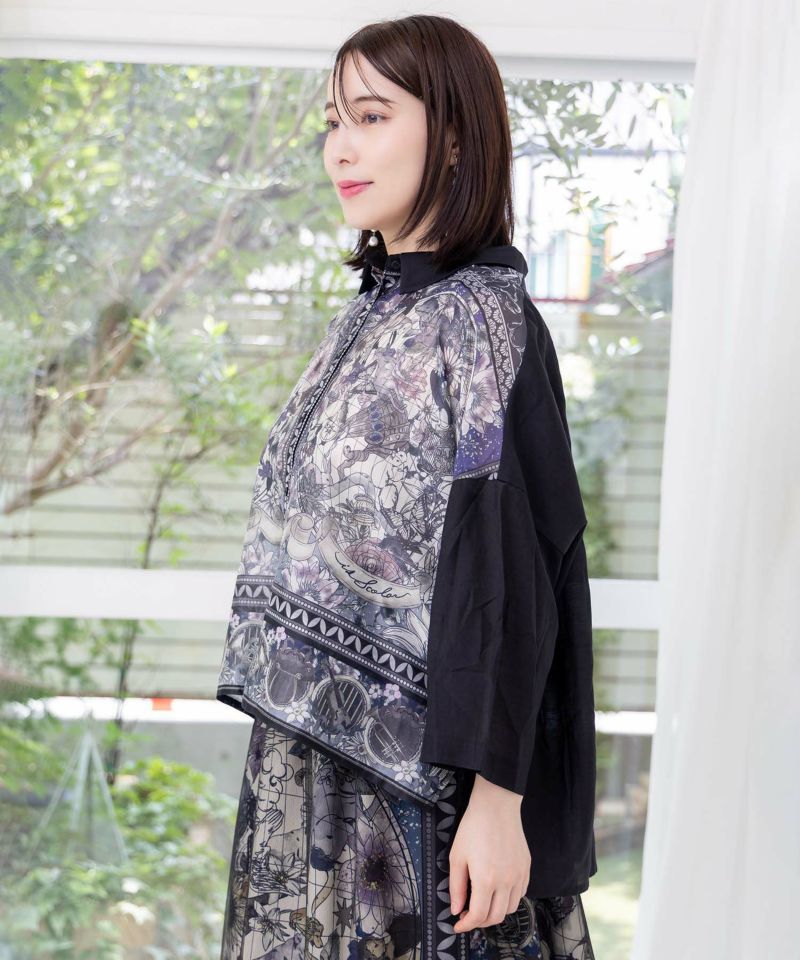 星座柄切替シアーシャツ-23