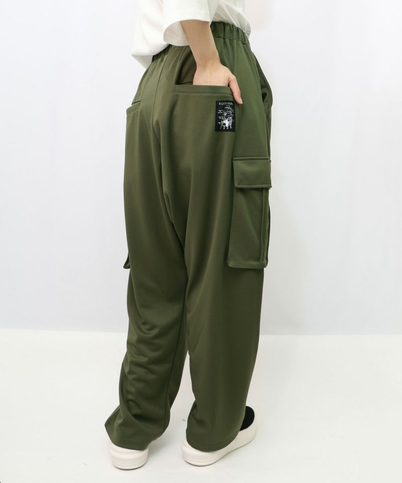 くいしんぼうバーガー柄 リラックスサルエルパンツ-18