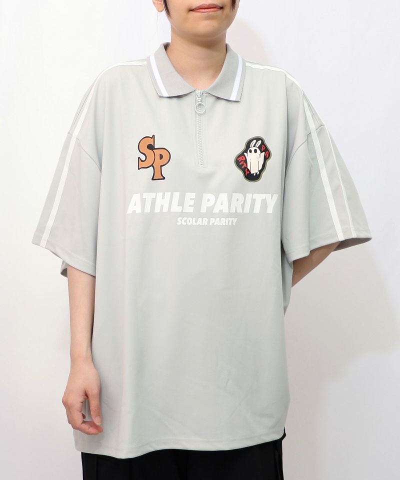 ハーフジップユニフォームTシャツ9