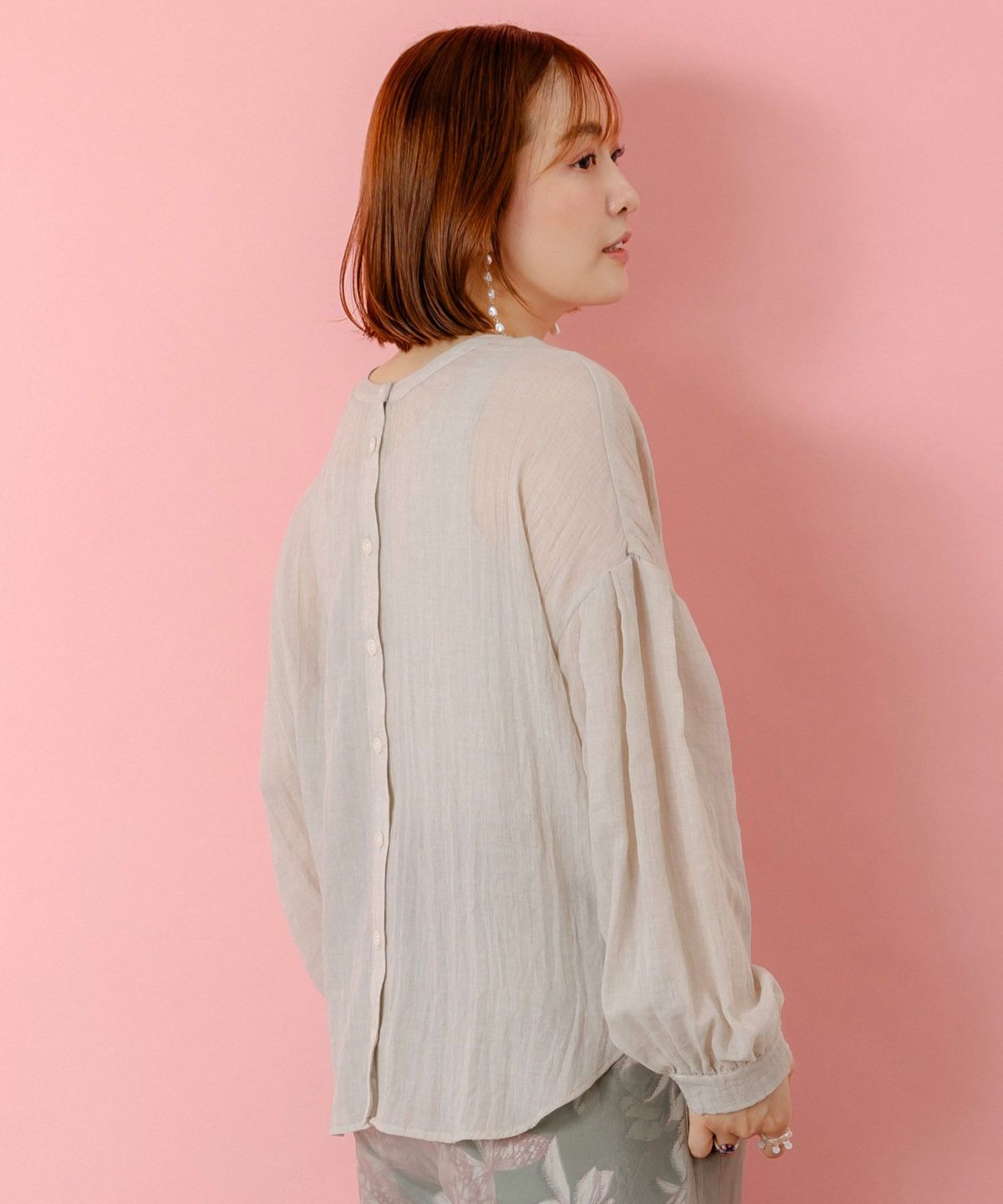 パリ柄ガーゼ 2WAYシャツプルオーバー-8