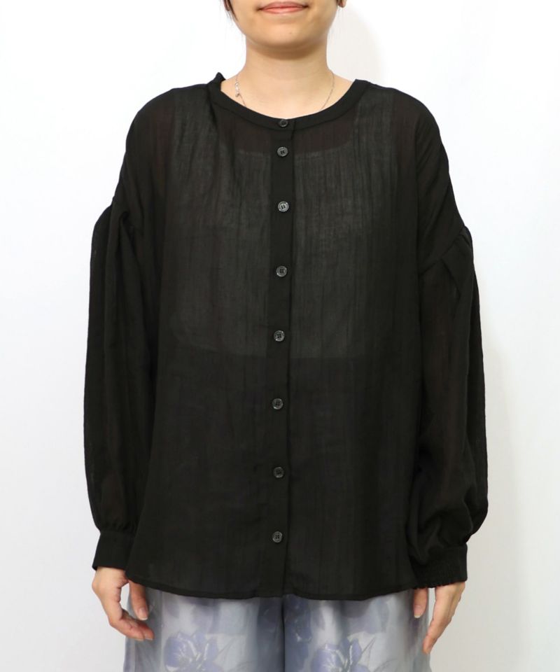 パリ柄ガーゼ 2WAYシャツプルオーバー-15