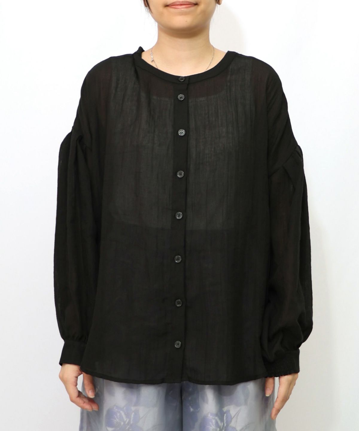 パリ柄ガーゼ 2WAYシャツプルオーバー-15