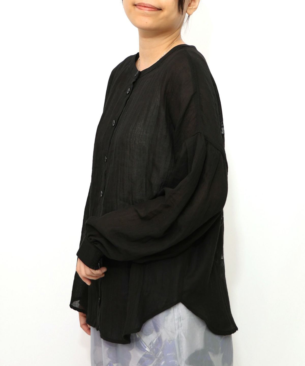 パリ柄ガーゼ 2WAYシャツプルオーバー-16