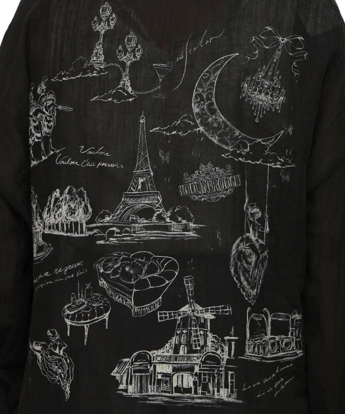 パリ柄ガーゼ 2WAYシャツプルオーバー-18