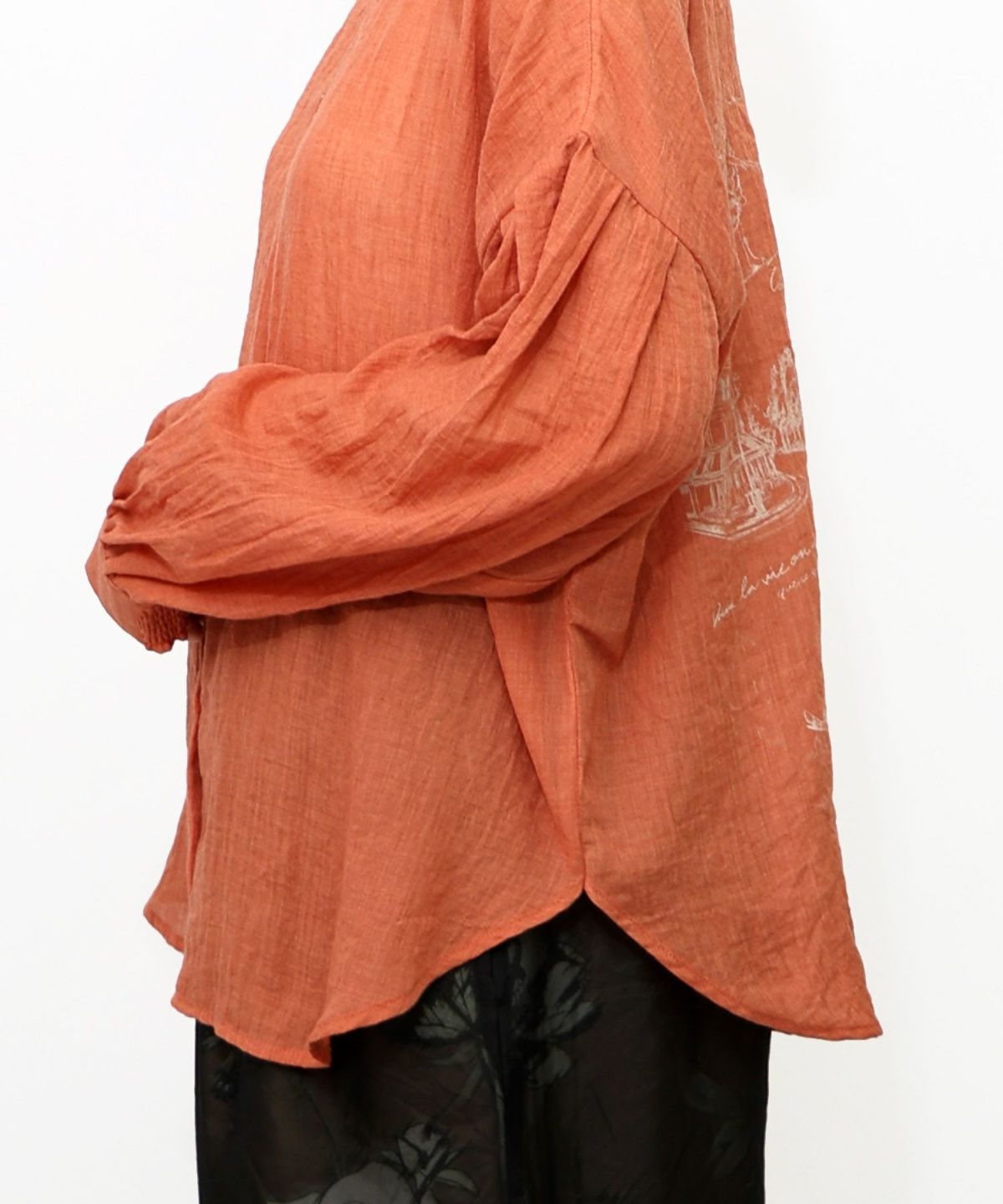 パリ柄ガーゼ 2WAYシャツプルオーバー-26