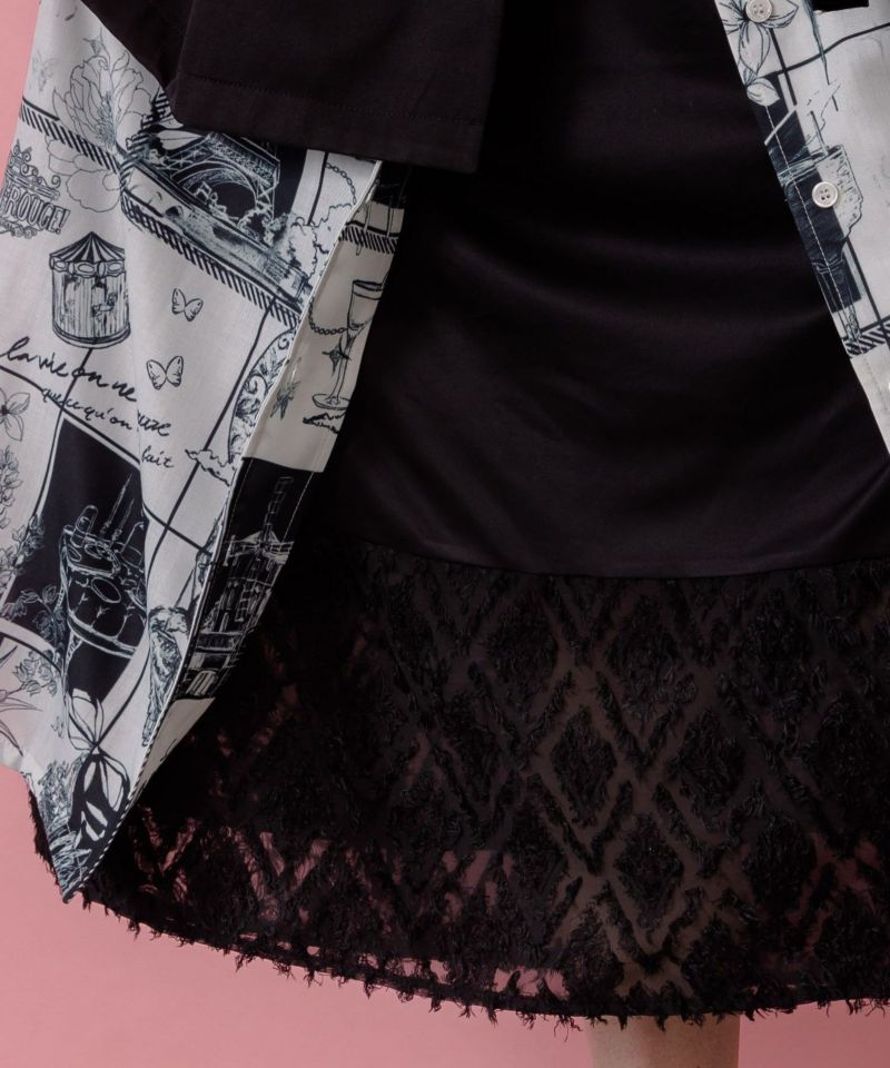 シフォン切替インナーワンピース-4