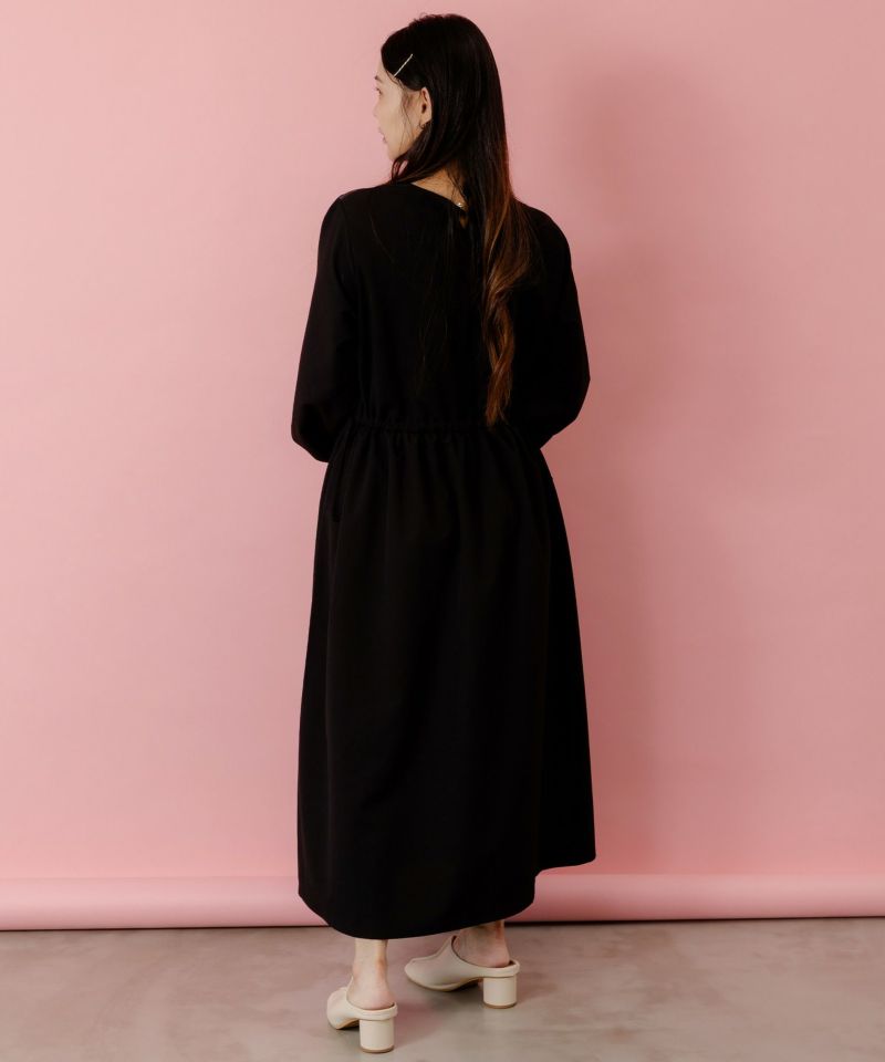 花柄アート切替ワンピース-5