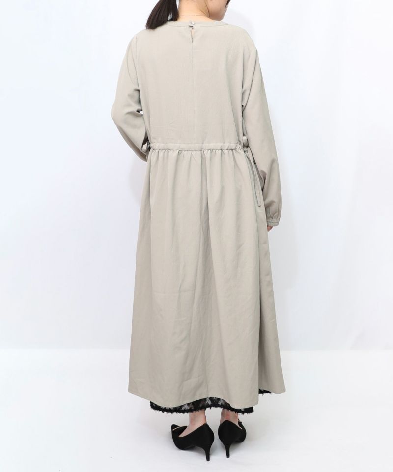 花柄アート切替ワンピース-11