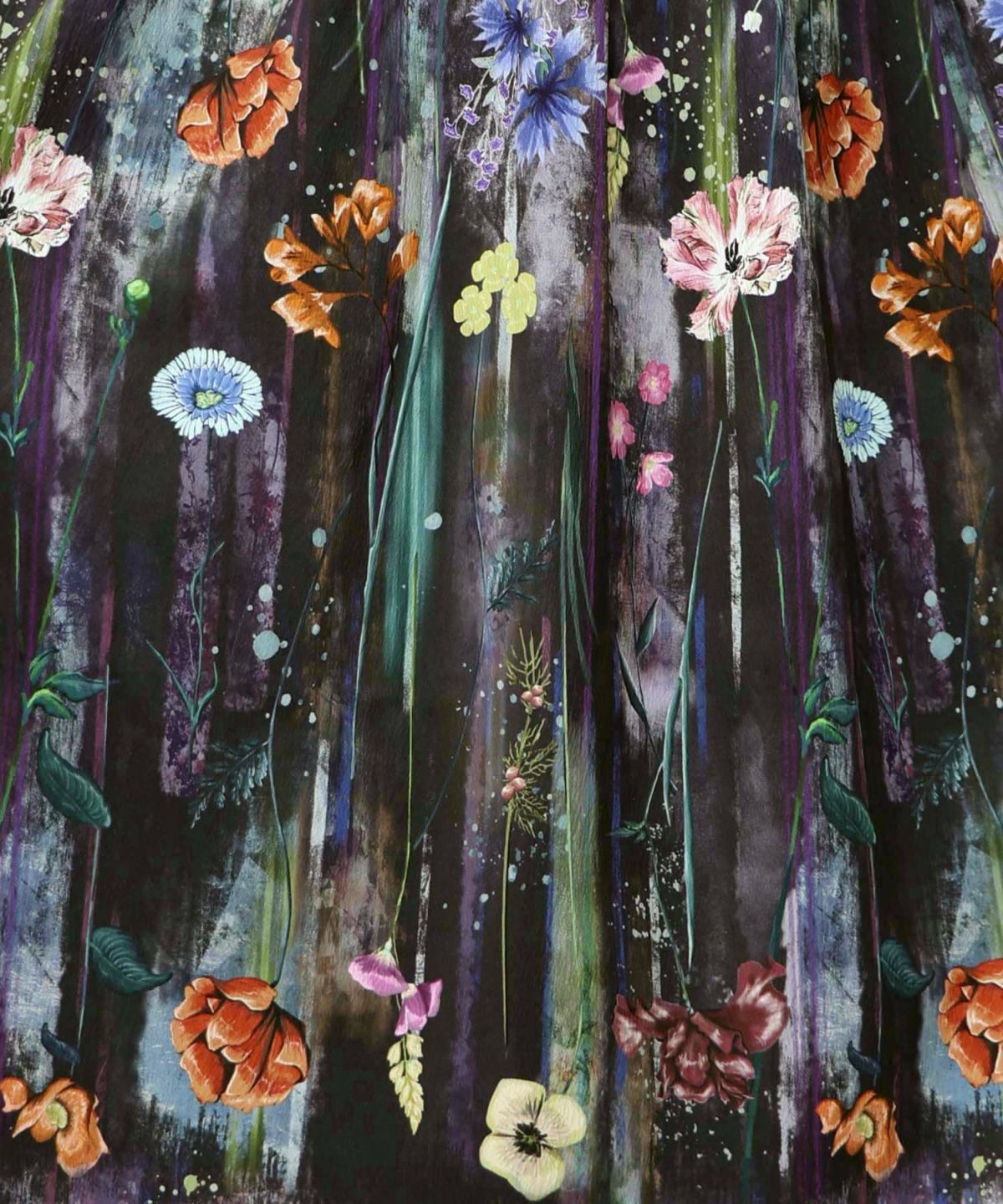 花柄アート切替ワンピース-16