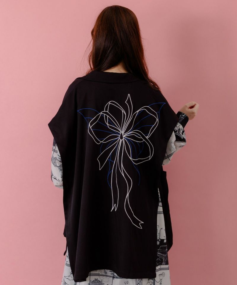 リボン刺繍テーラードジレ-5