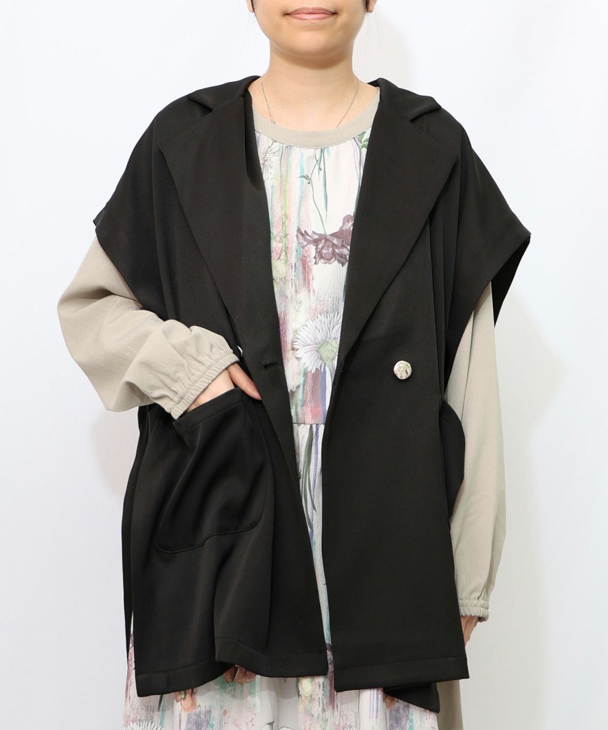 リボン刺繍テーラードジレ-9