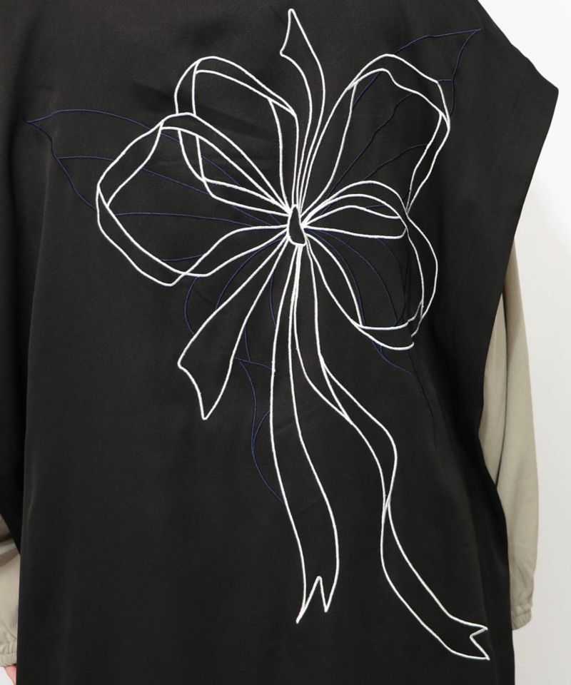 リボン刺繍テーラードジレ-12